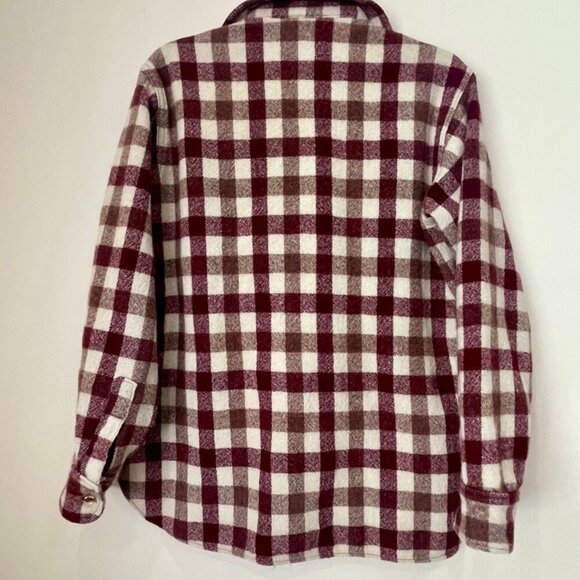 WOOLRICH VTG 70’s PLAID THICK WOOL BLEND LONG SLEEVE SHIRT MADE IN USA SZ M - Picture 3 of 16